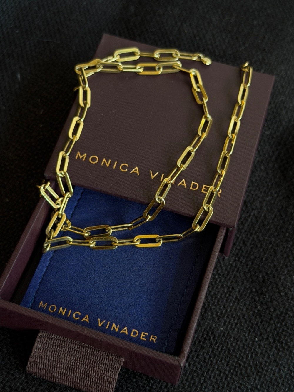 Monica Vinader Paperclip neckalce